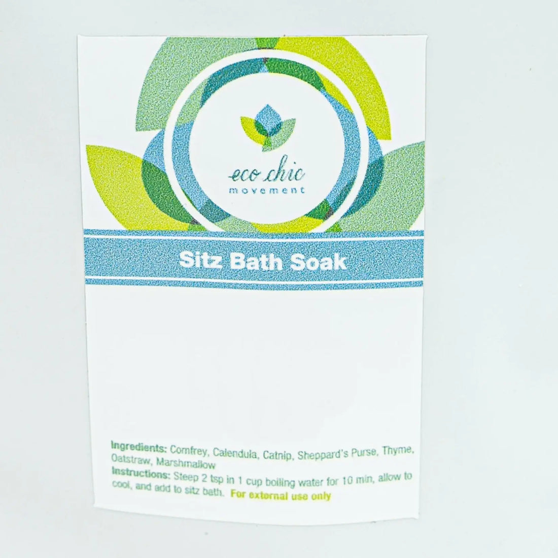 A sitz bath soak for postpartum healing with natural skincare ingredients